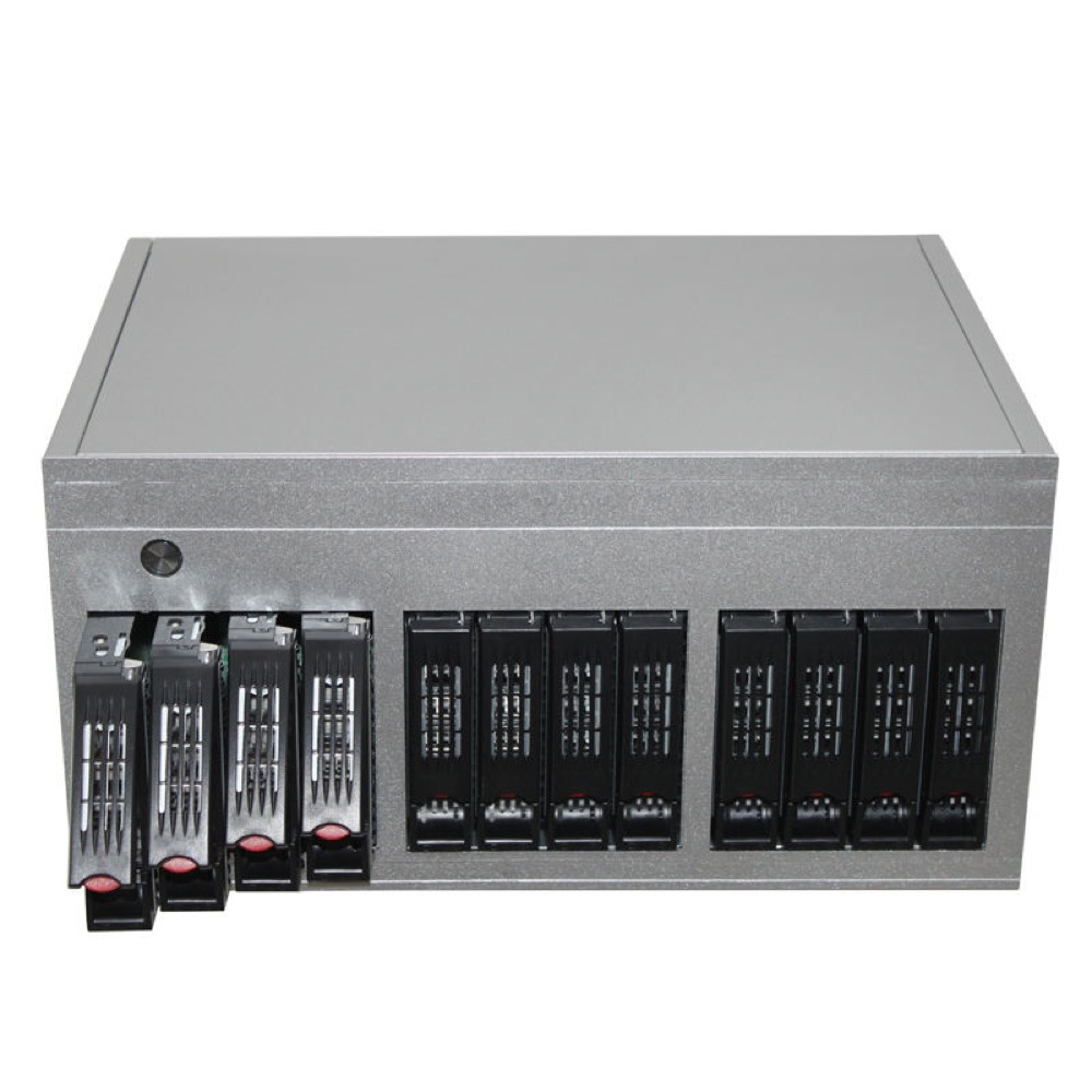 Hot Swap 12 Bays Industrial Chassis Network Attached Storage NAS Server Case Stock