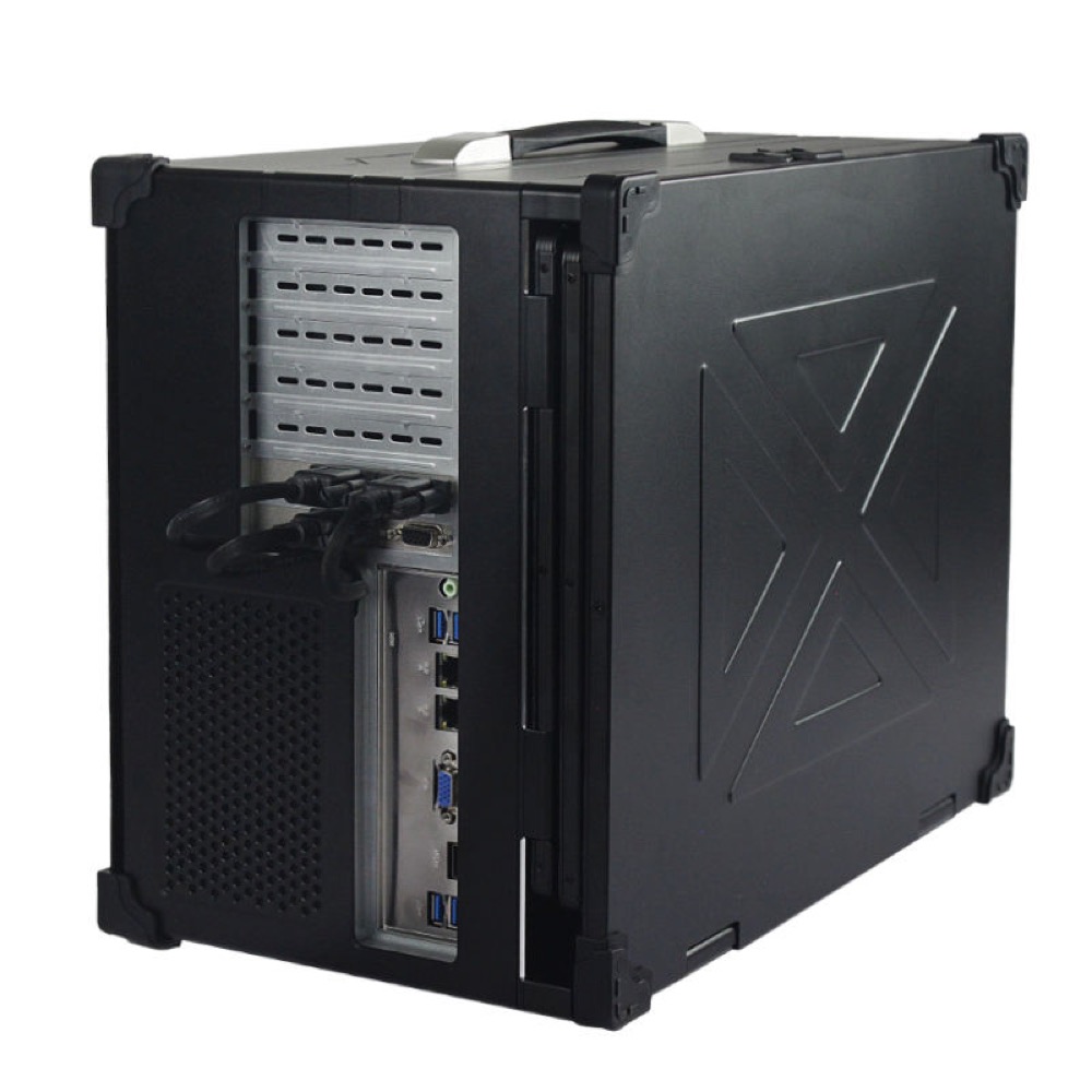 B43 Portable Industrial Panel Chassis with Triple 17.3-inch Displays