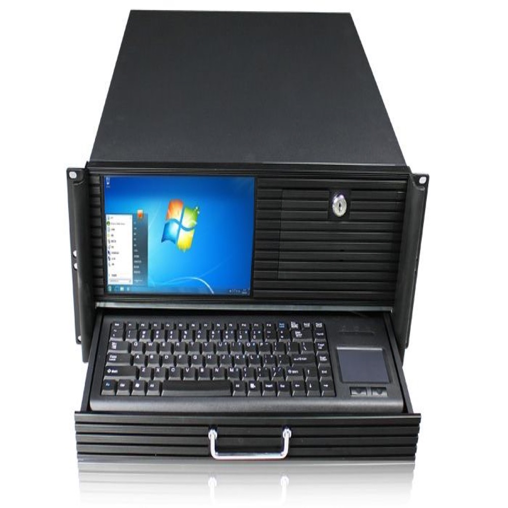 19 Inch Industrial Server Cases 4U Rack Mount Chassis with LCD and Keyboard Computer Accessories