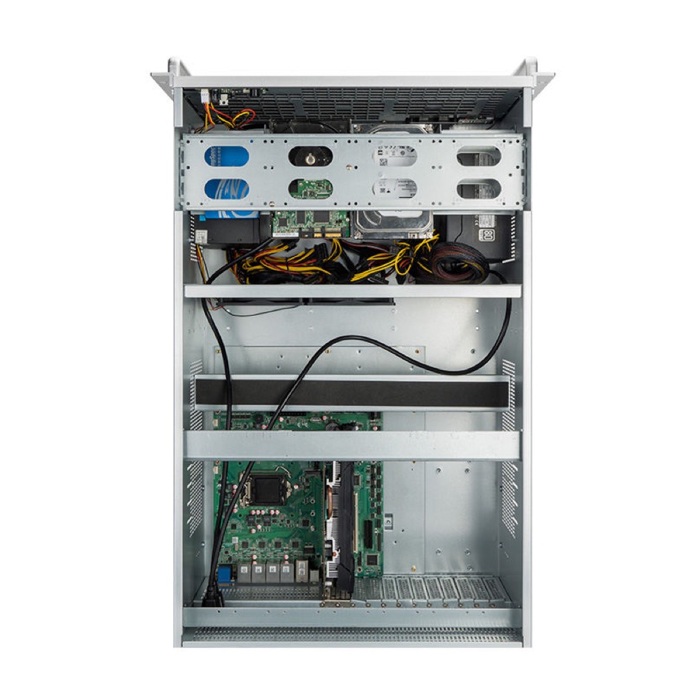 K668DF 6U GPU/AI Rackmount Chassis with Temperature LCD