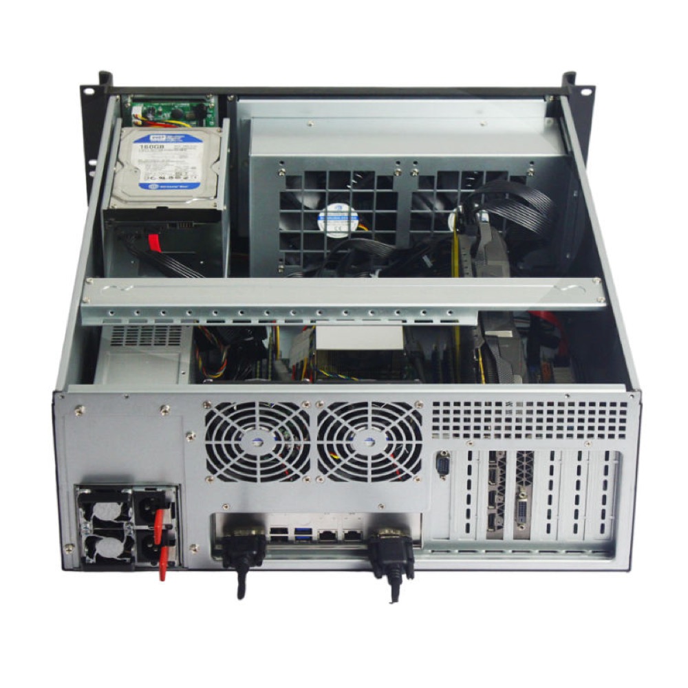 New Design Aluminum 4U Industrial ATX Computer Server Chassis 11.6" LCD Touch Screen 1366×768 Resolution with Fan Rack Style