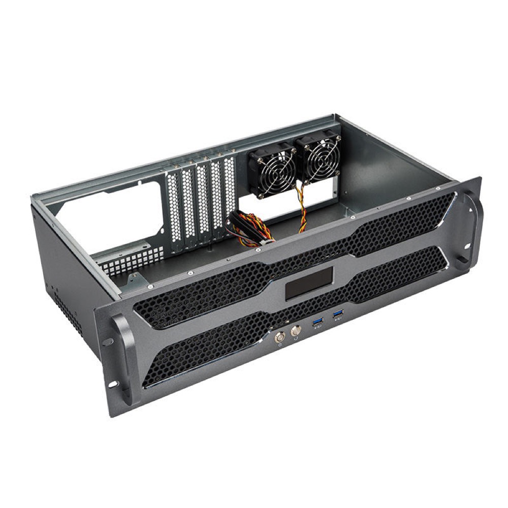 K325LD 3U Mini-ITX Rackmount Chassis with Temperature LCD