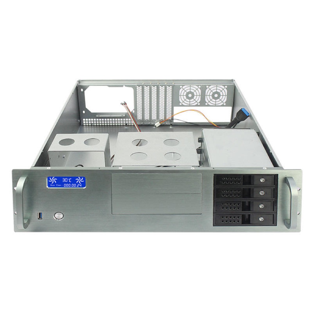 G348C-4 3U ATX Storage Rackmount Chassis with Temperature Display