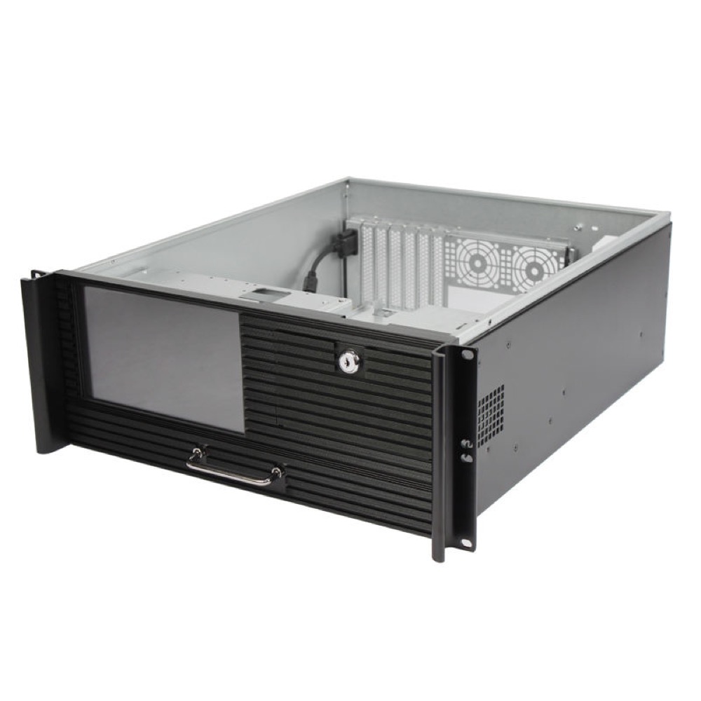 4U Rackmount Industrial Chassis with LCD and Keyboard