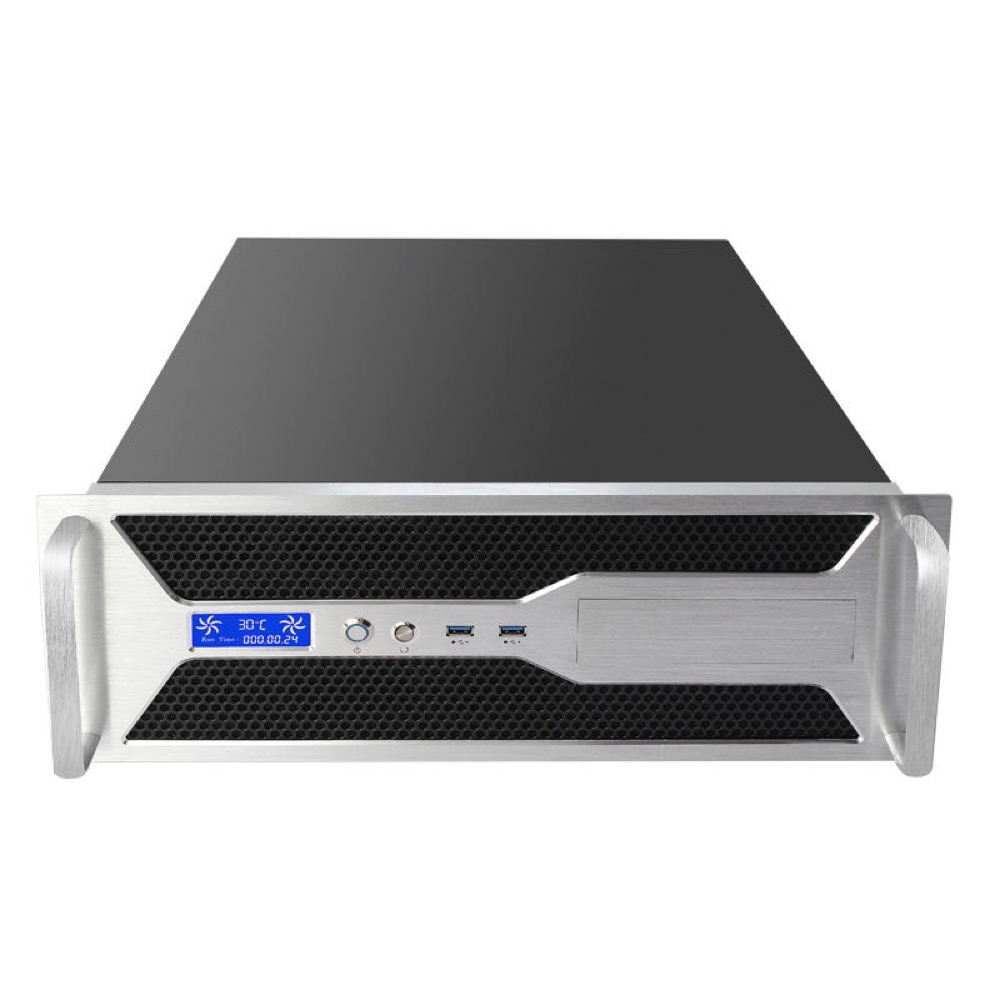 4U Industrial Computer Rackmount Case with LCD IPC Server Compatible for Server Room or Industrial Applications