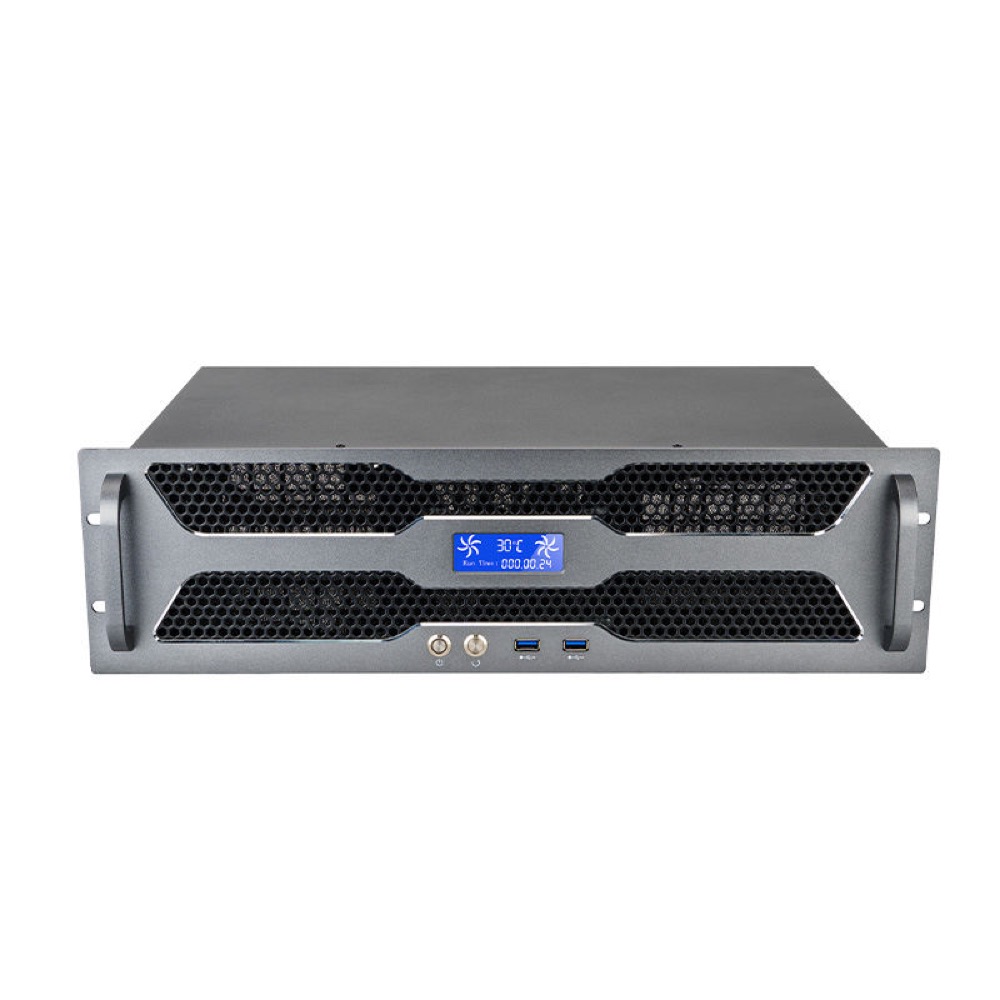 K325LD 3U Mini-ITX Rackmount Chassis with Temperature LCD