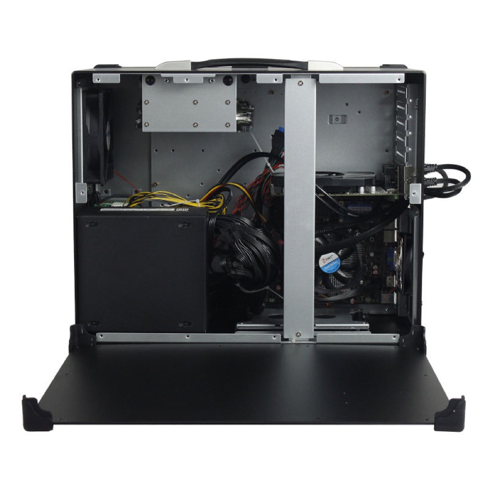 B43 Portable Industrial Panel Chassis with Triple 17.3-inch Displays