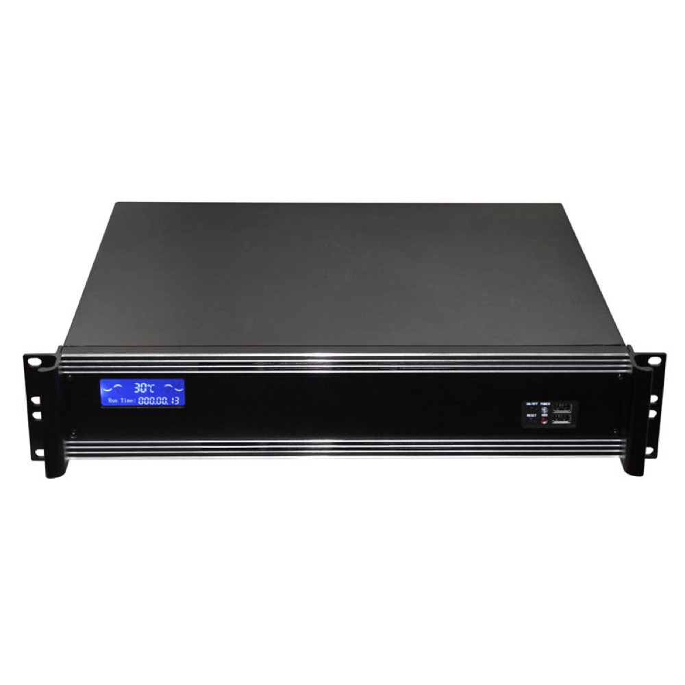 HOT SELLING 2U LCD RACKMOUNT CASE WITH FAN CAN SUPPORT 9.6*9.6 MOTHERBOARD ATX FAN and 2*8CM FANS