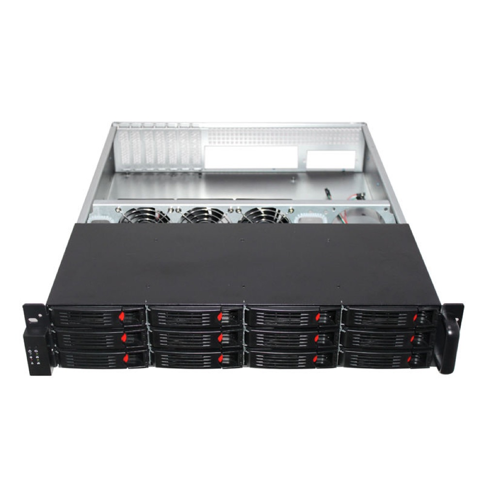 R255-12 2U 12-Bay Hot-Swap Storage Chassis with 1U/2U PSU