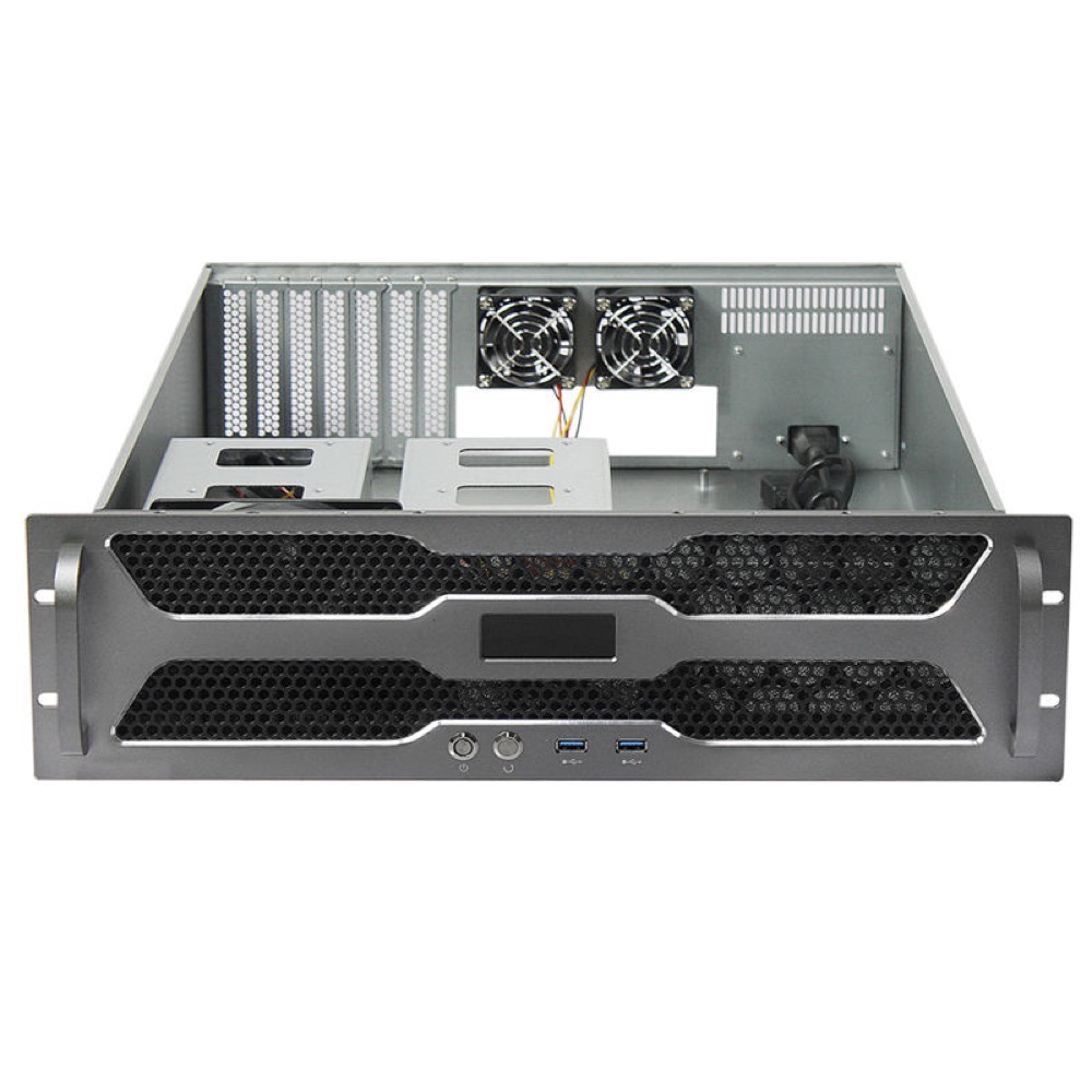 K348L 3U Rackmount Chassis with 550W Redundant PSU