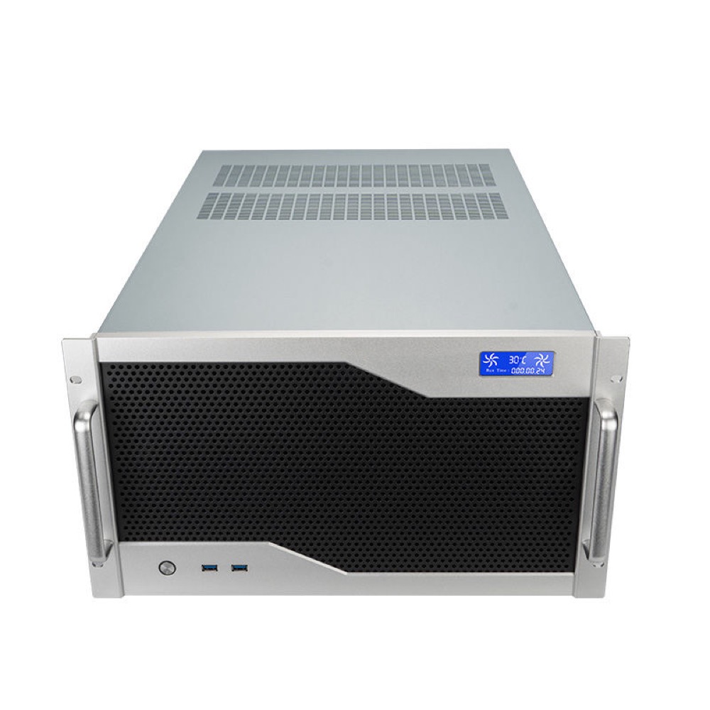 K668DF 6U GPU/AI Rackmount Chassis with Temperature LCD