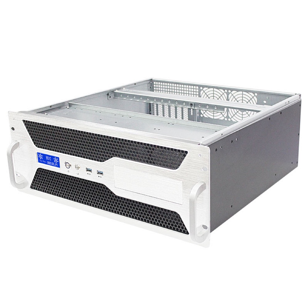 4U Industrial Computer Rackmount Case with LCD IPC Server Compatible for Server Room or Industrial Applications
