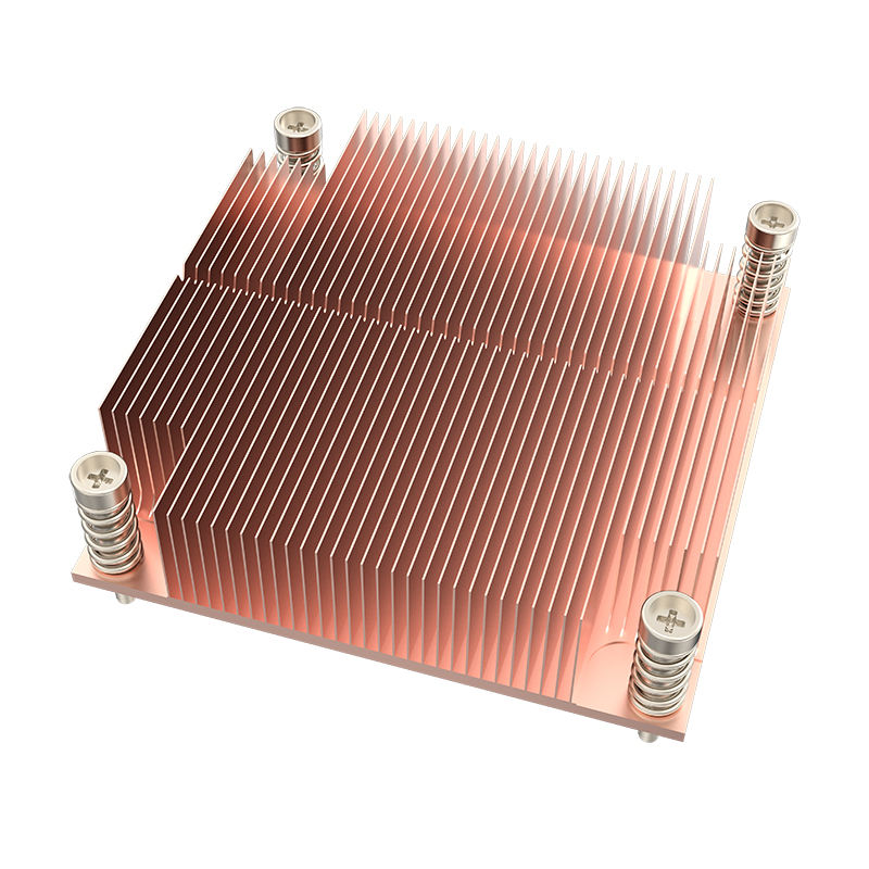 New INTEL LGA1700 Thin Shovel-Teeth Desktop CPU Server Radiator LED Cooling Heat Plate with Aluminum Bottom Stylish Copper Fan