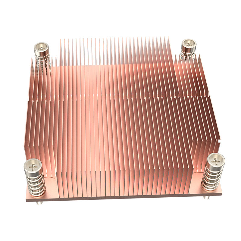 New INTEL LGA1700 Thin Shovel-Teeth Desktop CPU Server Radiator LED Cooling Heat Plate with Aluminum Bottom Stylish Copper Fan