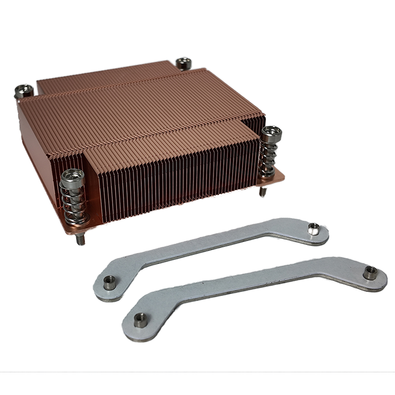 COOLSERVER INTEL LGA1700 V11 Thin Shovel-tooth 1U Server CPU Cooler Radiator Plate Copper Bottom Cooling for Square Motherboard