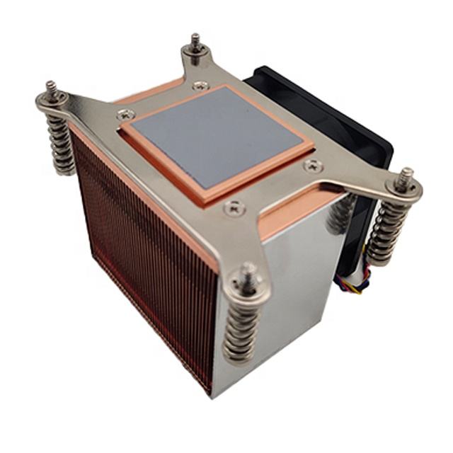 COOLSERVER LGA2011 CS-2011-2U6C-N Computer Case Air Cooler CPU Server Silent Two Ball Bearing Copper Aluminum Fan Radiator 110W