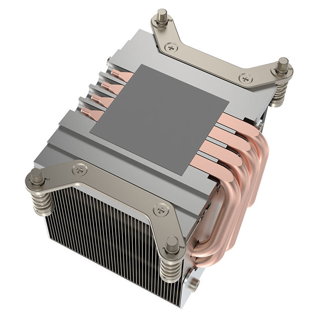 COOLSERVER LGA2011 2UR63-3 CPU Cooler 4 Heat Pipes 12V Two Ball Bearing Fan Rectangle Motherboard Computer Case TDP 180W