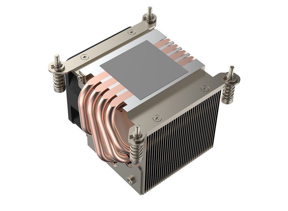 COOLSERVER LGA2011 2UR64 Computer Case CPU Cooler Silent Two Ball Bearing Air-Cooled Fan (Copper Aluminum) for Desktop TDP200W