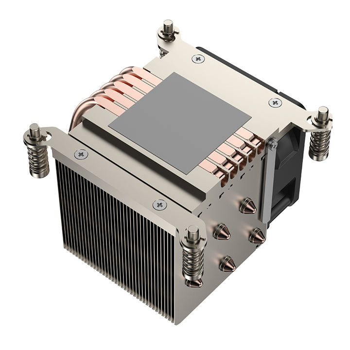 COOLSERVER LGA2011 2UR65-S 2U Server CPU Cooler Two Ball Bearing 5 Heat Pipes Square Mother Board Copper Aluminum Computer Case