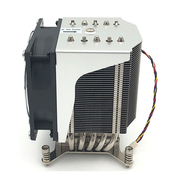 COOLSERVER LGA2011 4UR20-N CPU Cooler Silent Two Ball Bearing PWM Fan 5 Heat Pipes Copper Aluminum Computer Case TDP 220W DC 12V