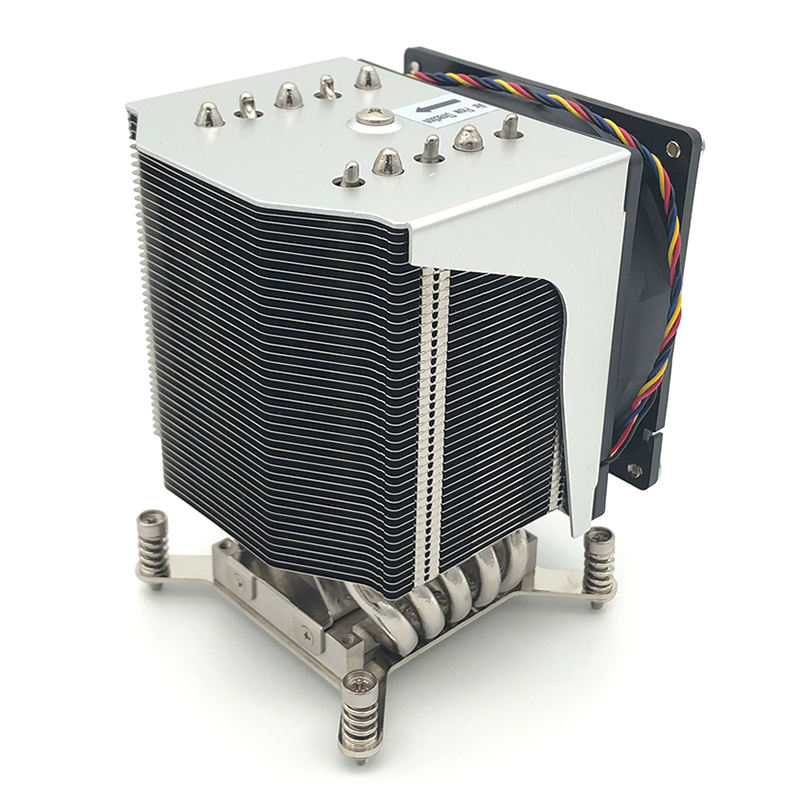 COOLSERVER LGA 2011 4U R20 Server CPU Radiator with 5 Heat Pipes Silent Cooling Fan CPU Cooler for Computer Cases TDP 165W