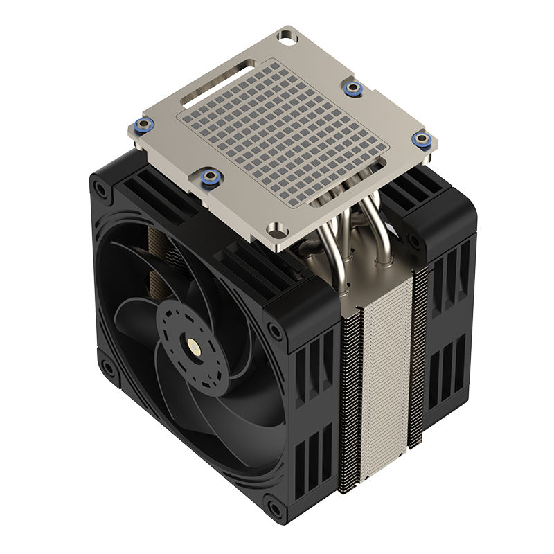 LGA3647 Square 4U R97 Radiator Heat Pipe Active CPU Cooling Golden Leopard Host Silent Tower Dual Fans Sever Cooler Heat Sink