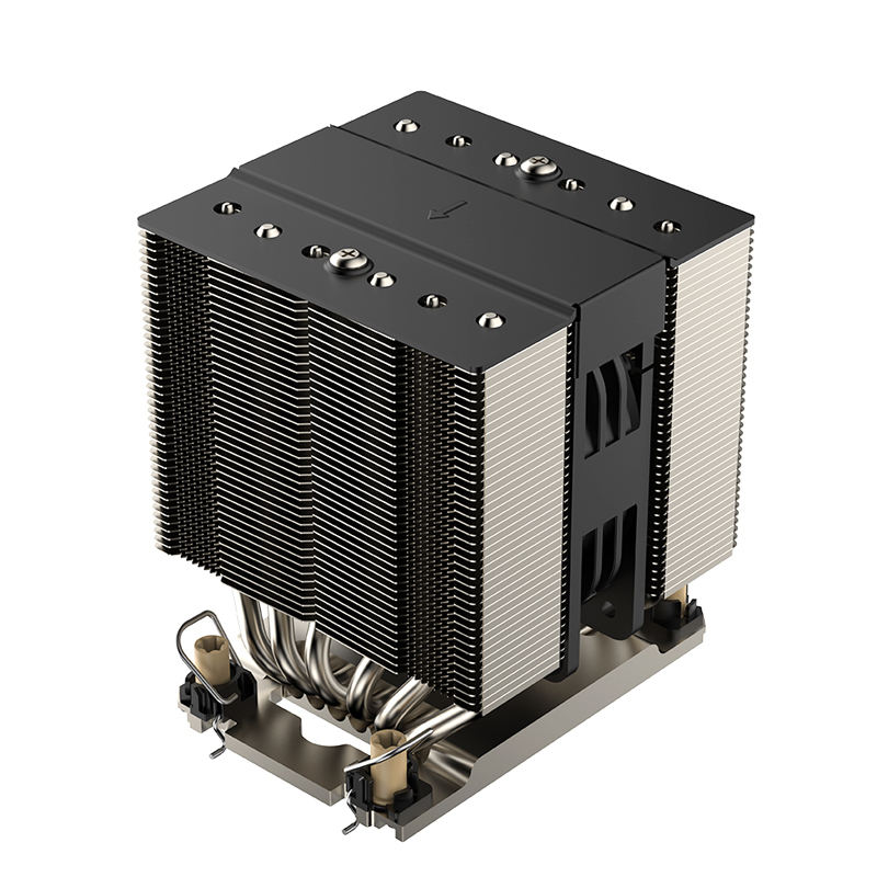COOLSERVER LGA4189 4U M95 PRO Server Radiator CPU Heatsink 6 Heat Pipe Two Ball Bearing 128CFM Copper Aluminum Intel Cooling