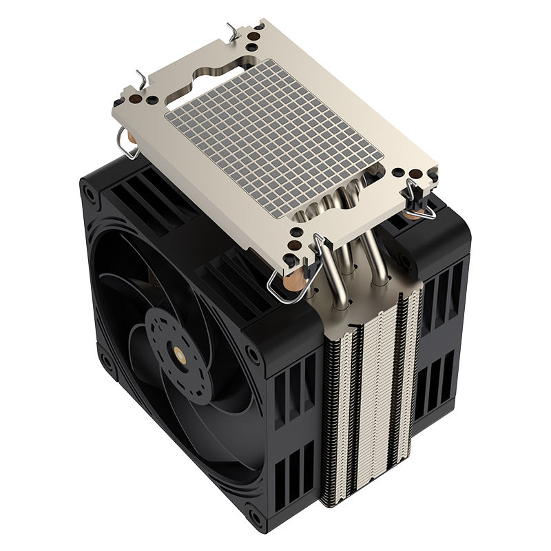 New LGA4189 4UM98 Leopard CPU Cooler 4U Server Radiator Tower Dual Fan 6 Heat Pipe Silent air Cooling TDP 400W