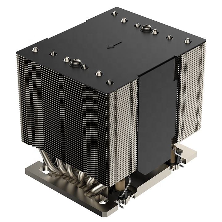 COOLSERVER LGA 7529 4UM95 Server CPU Cooler 6 Heat Pipes Copper & Aluminum Bottom Two Ball Bearing PWM Fan TDP 500W