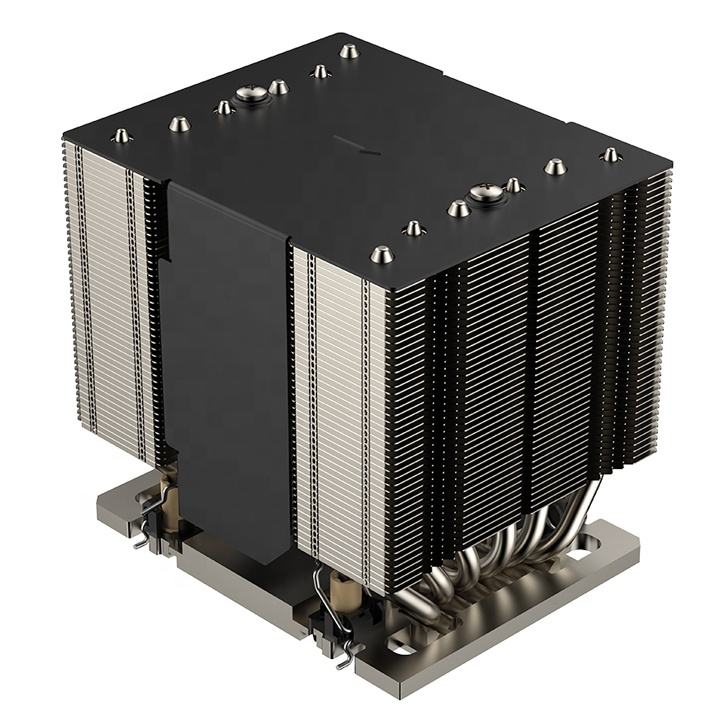 COOLSERVER LGA 7529 4UM95 Server CPU Cooler 6 Heat Pipes Copper & Aluminum Bottom Two Ball Bearing PWM Fan TDP 500W