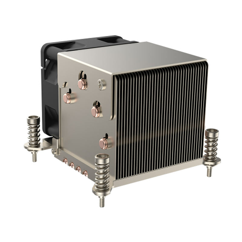 COOLSERVER for AM4 2UR64 160W TDP Copper Heatsink CPU Cooler with 4 Heat Pipes 6800RPM Fan Speed for Computer Case