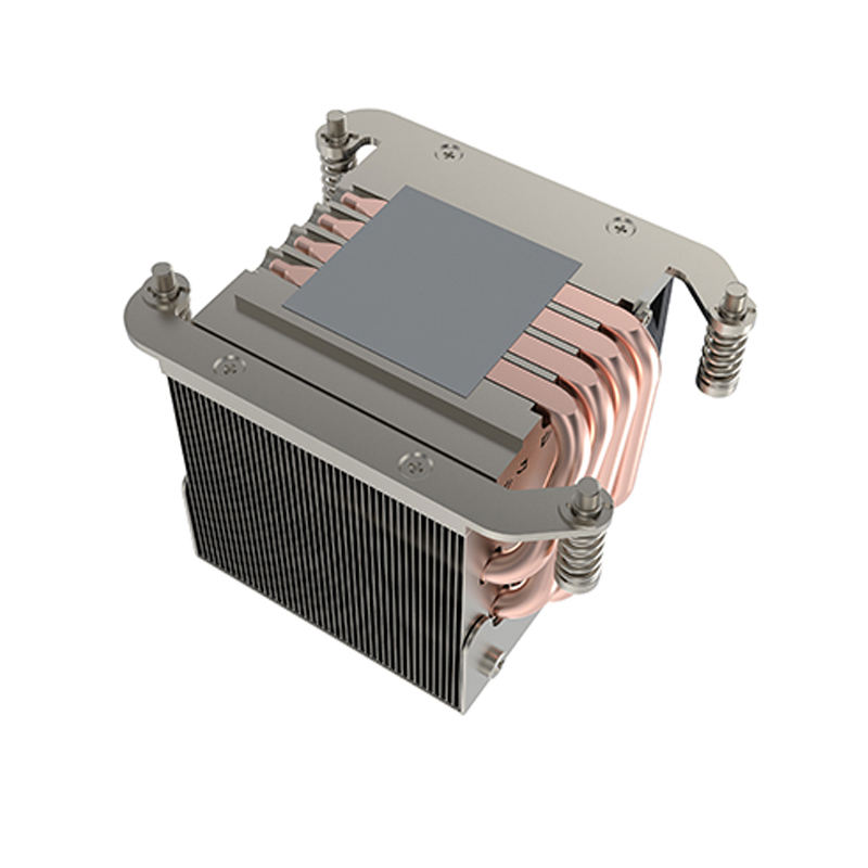 COOLSERVER AM4 AM5 2UR63 Copper Server CPU Cooler Computer Case CPU Cooling Radiator 4 Heat Pipes Two Ball Bearing 150W TDP