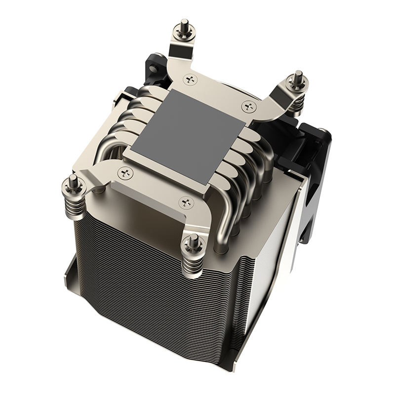 COOLSERVER CS-AM4/5-4UR22-T 12V DC 180W Server CPU Cooler 5 Heat Pipe Copper & Aluminum Heatsink for AM5 4U Computer Case