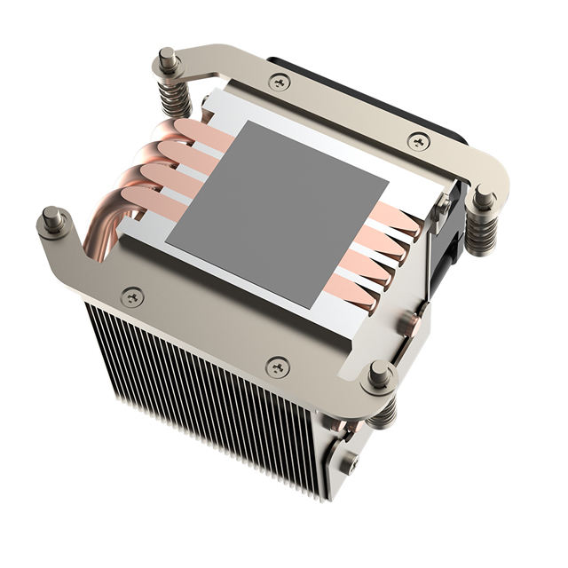 COOLSERVER AM5 2UR64 Server CPU Cooler 4 Heat Pipes Aluminum+Copper Bottom Two Ball Bearing PWM Fan Speed Control 160W Computer