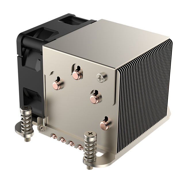 COOLSERVER AM5 2UR64 Server CPU Cooler 4 Heat Pipes Aluminum+Copper Bottom Two Ball Bearing PWM Fan Speed Control 160W Computer