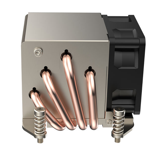 COOLSERVER AM5 2UR64 Server CPU Cooler 4 Heat Pipes Aluminum+Copper Bottom Two Ball Bearing PWM Fan Speed Control 160W Computer