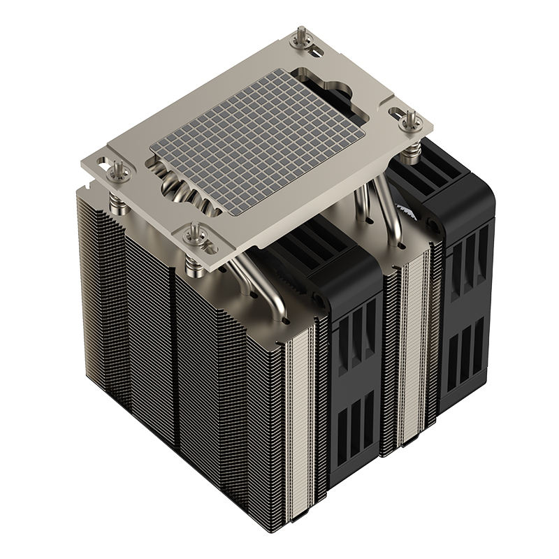 New SP3 COOLSERVER CPU Server Radiator 4U Double Tower Dual Fan 6 Heat Pipe Silent Air Cooling