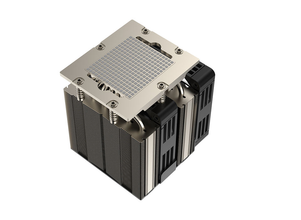 COOLSERVER SP7 4UM98 CPU Cooler 6 Heat Pipes Copper Bottom Two Ball Bearing PWM Fan TDP 400W for SP7 Motherboard Computer