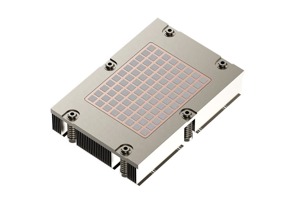 COOLSERVER SP8 1US11 CPU Heatsink 4 Heat Pipes Copper & Aluminum Bottom TDP 260W 12V DC 4-Pin PWM Fan for Computer Case Servers