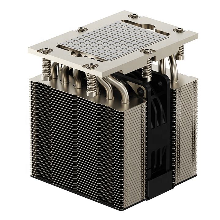 COOLSERVER CS-SP8-4UM95 Server CPU Cooler 6 Heat Pipes Copper Bottom Two Ball Bearing PWM Fan 98CFM TDP 380W for Computer Case