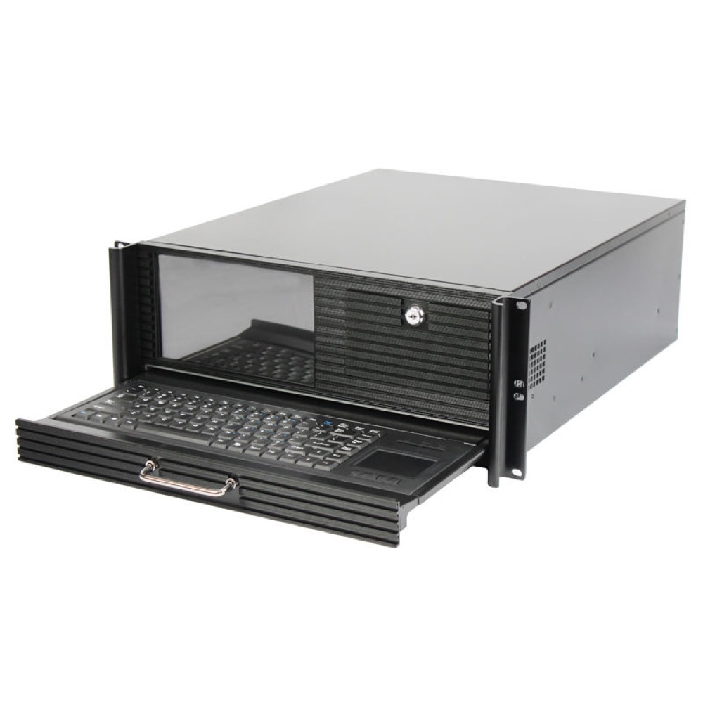 19 Inch Industrial Server Cases 4U Rack Mount Chassis with LCD and Keyboard Computer Accessories