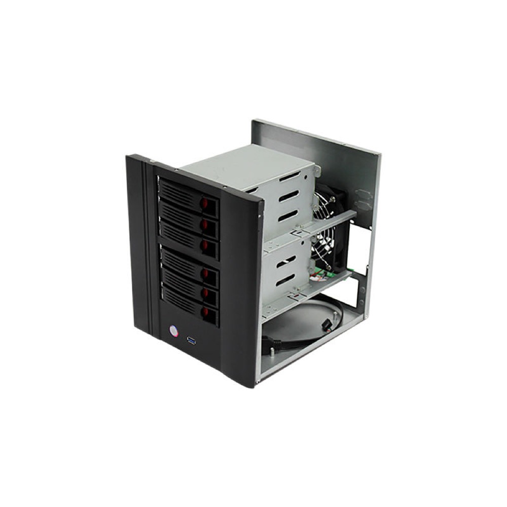 N6 6-Bay Mini-ITX NAS Chassis with 250W PSU