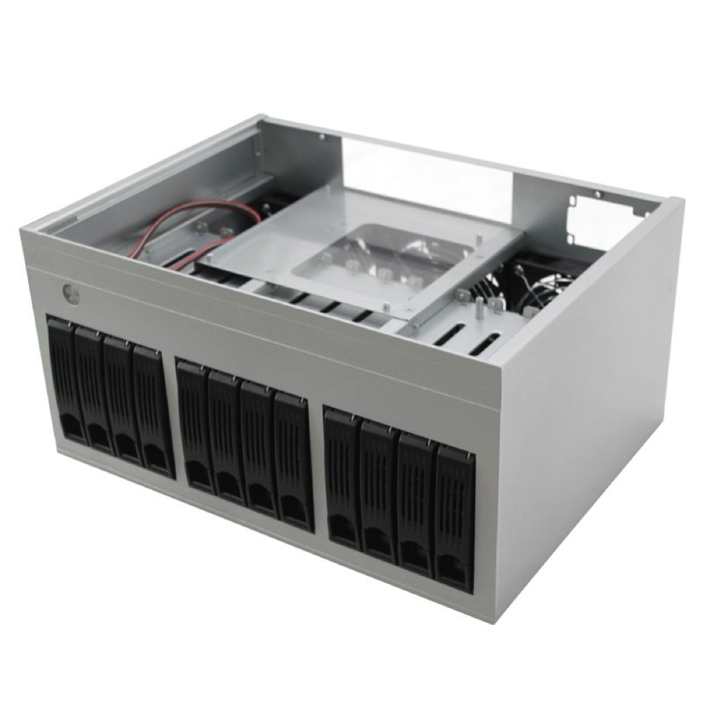 Hot Swap 12 Bays Industrial Chassis Network Attached Storage NAS Server Case Stock