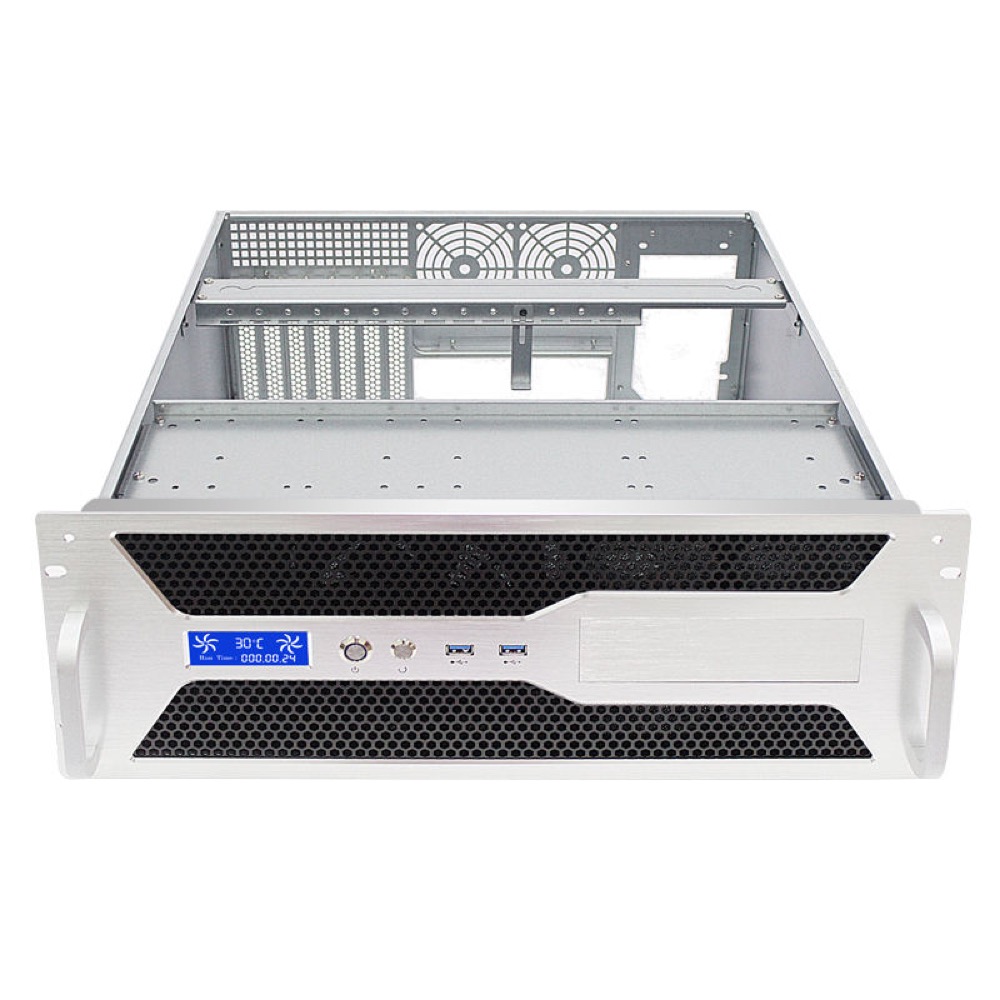 4U Industrial Computer Rackmount Case with LCD IPC Server Compatible for Server Room or Industrial Applications