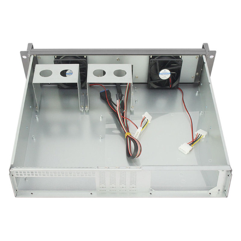 Industrial 2U 19 Inch Rackmount Chassis Model K240E for Micro ATX Motherboard with 4x3.5" HDD and ATX PSU in Stock