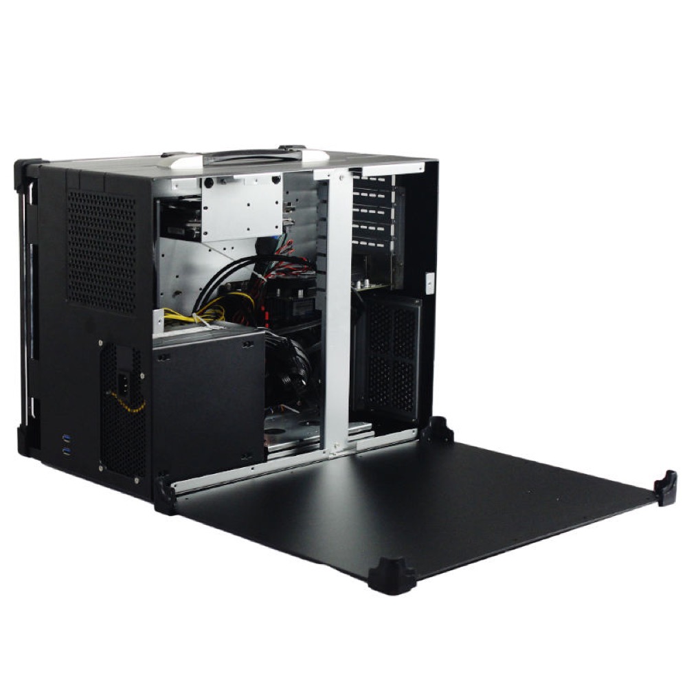 B43 Portable Industrial Panel Chassis with Triple 17.3-inch Displays