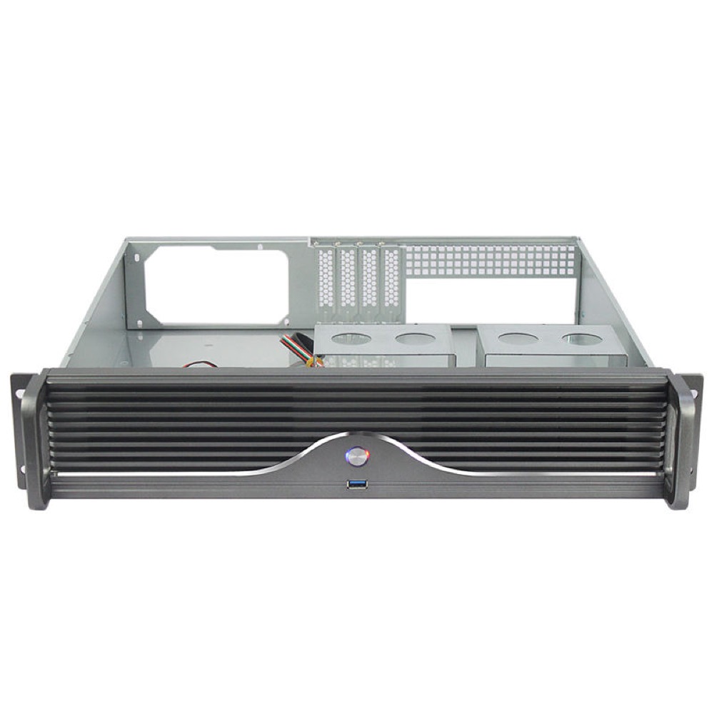 Industrial 2U 19 Inch Rackmount Chassis Model K240E for Micro ATX Motherboard with 4x3.5" HDD and ATX PSU in Stock