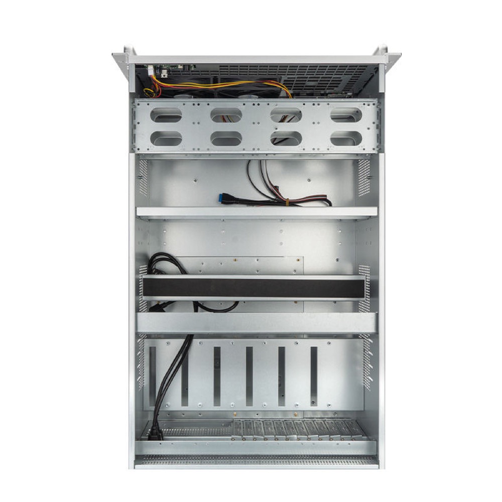 K668DF 6U GPU/AI Rackmount Chassis with Temperature LCD
