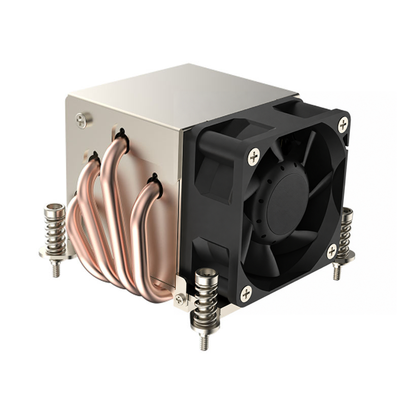 COOLSERVER LGA2011 2UR64 Computer Case CPU Cooler Silent Two Ball Bearing Air-Cooled Fan (Copper Aluminum) for Desktop TDP200W