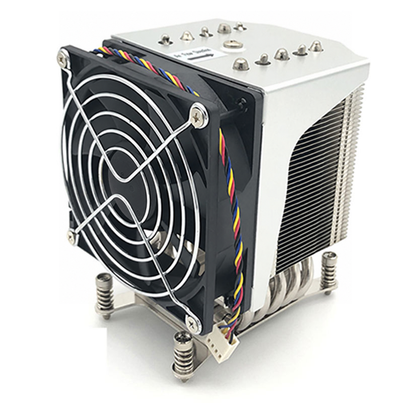 COOLSERVER LGA 2011 4U R20 Server CPU Radiator with 5 Heat Pipes Silent Cooling Fan CPU Cooler for Computer Cases TDP 165W